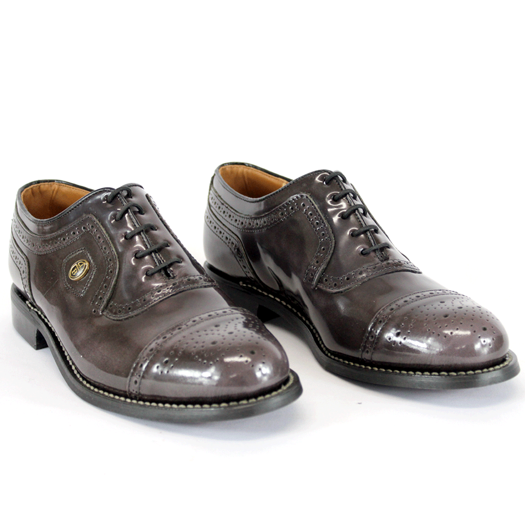 Bishop Leather Grape Brogue Shoe