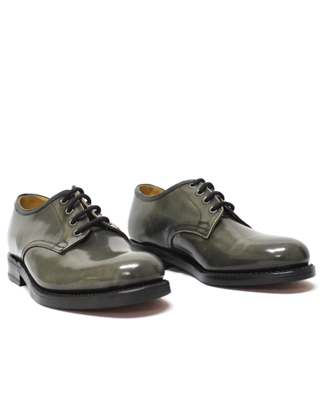 Saxone Leather Ash Grey Shoes