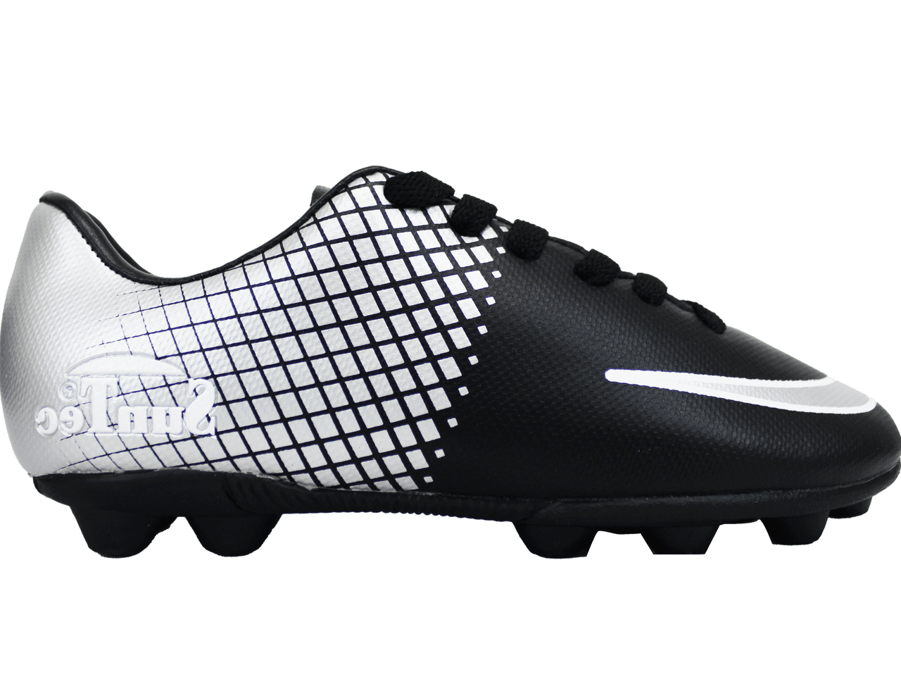 Sun-Tec Boys Black/Sliver Soccer Boots