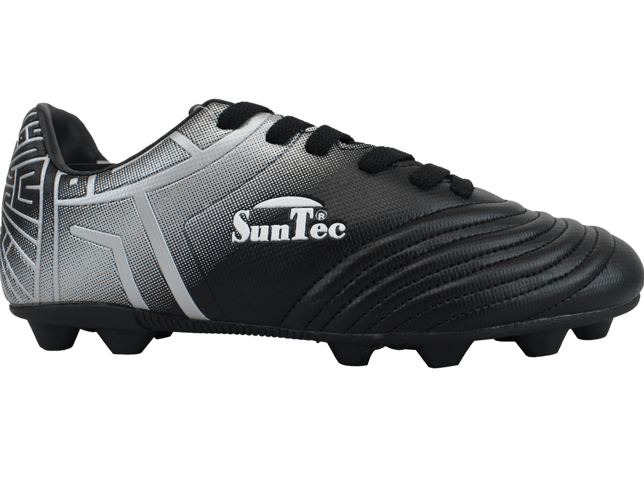 Sun-Tec Black/Silver Soccer Boots