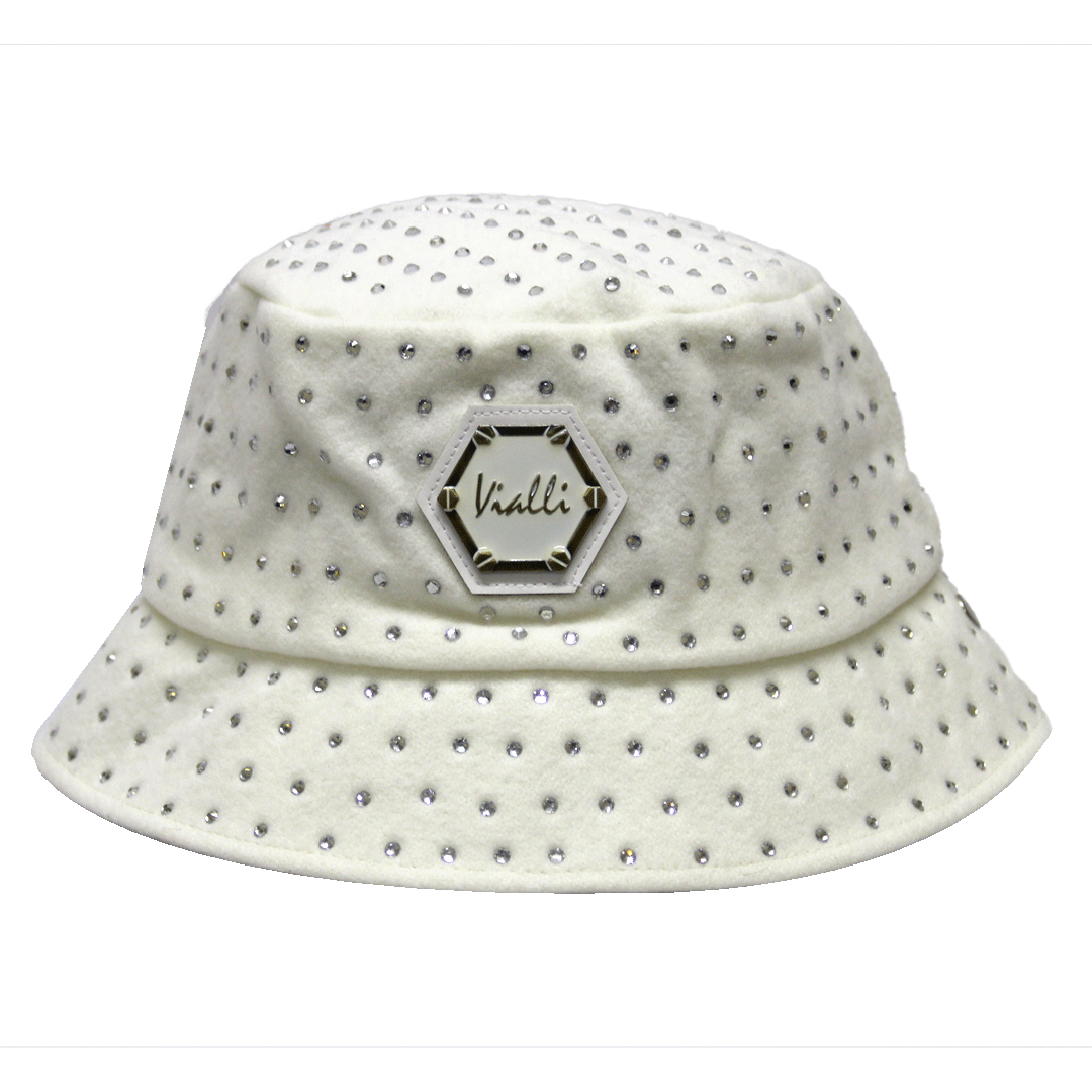 Vialli White Fellantro Bucket Hat