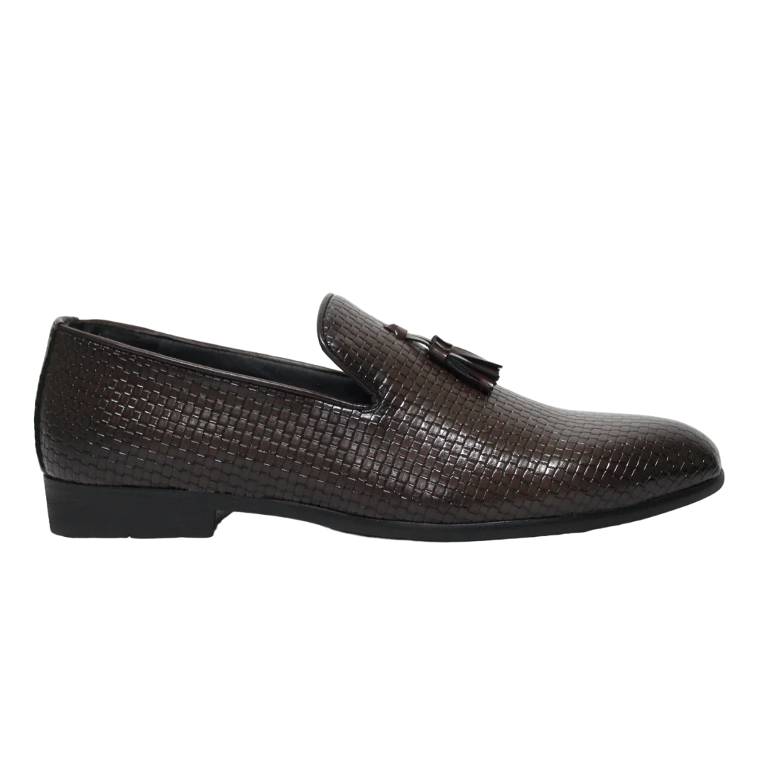 P Crouch & Co Choc Tassel Slip On