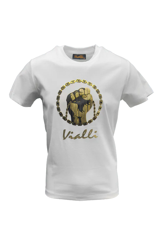 Vialli Ilowe White Logo T-Shirt