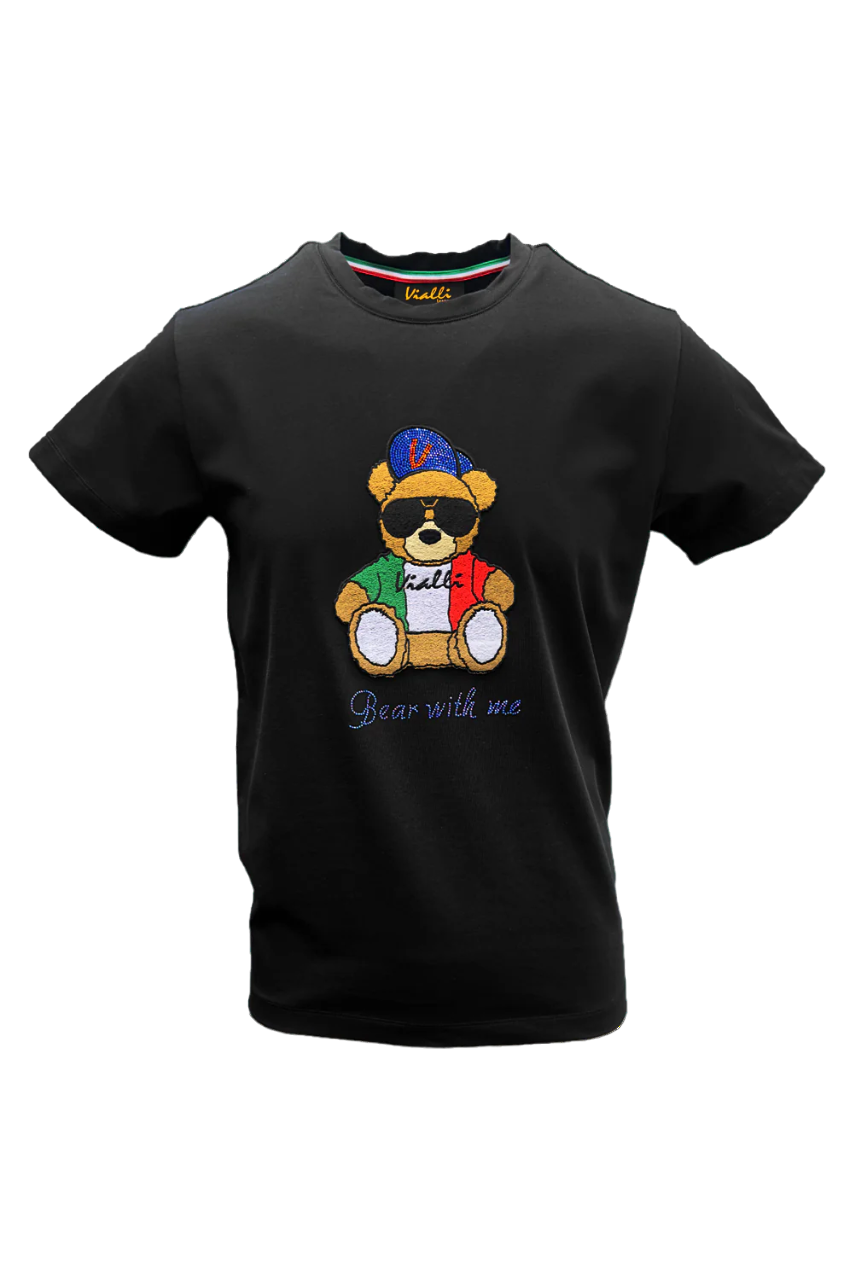 Vialli Itunes Bear Black T-Shirt