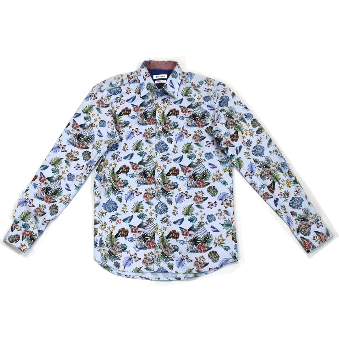 Zuccino Powder Tailored Floral LS Shirt