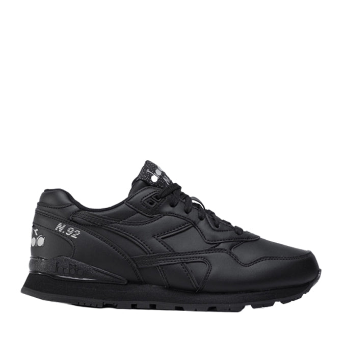 Diadora N92 Black Leather Trainer - BOSSINI SA