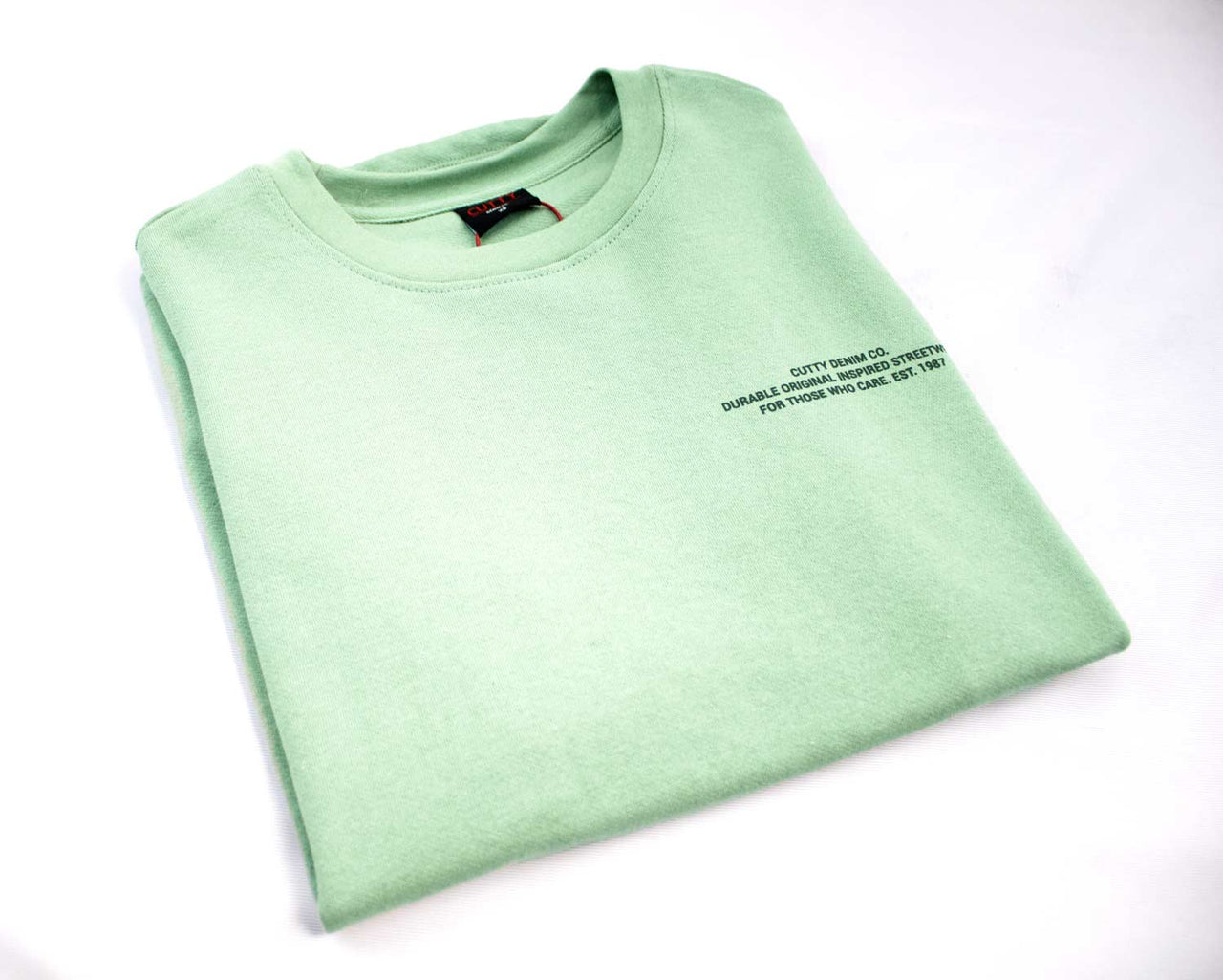 Cutty Slate Green Oversize Crew Neck - BOSSINI SA