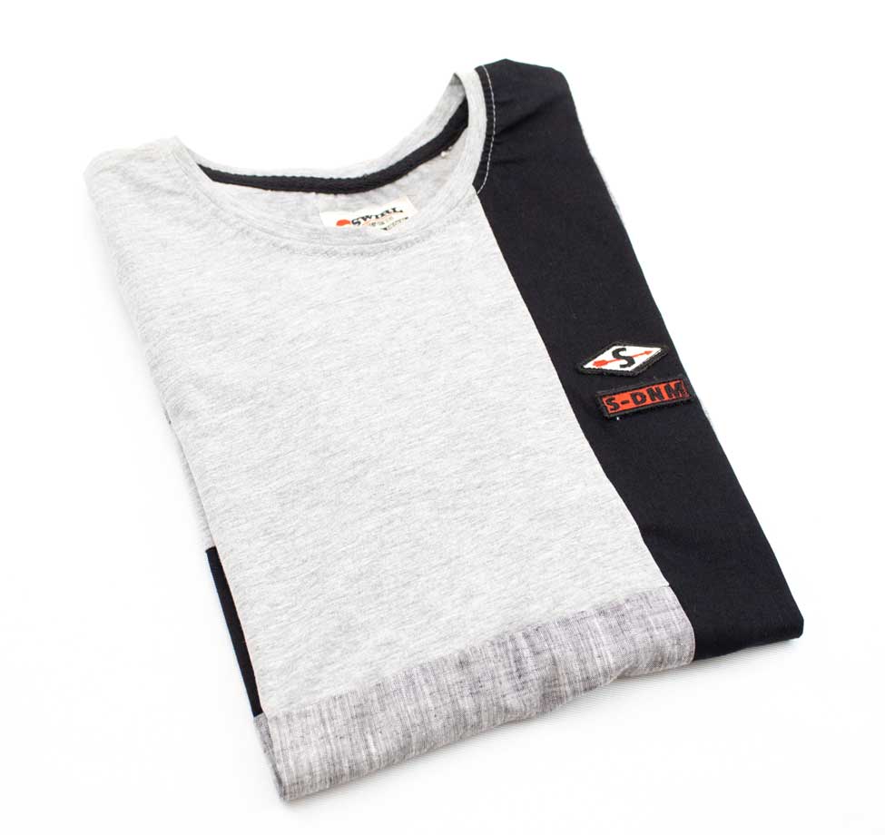 Swirl Stack Grey T-Shirt - BOSSINI SA