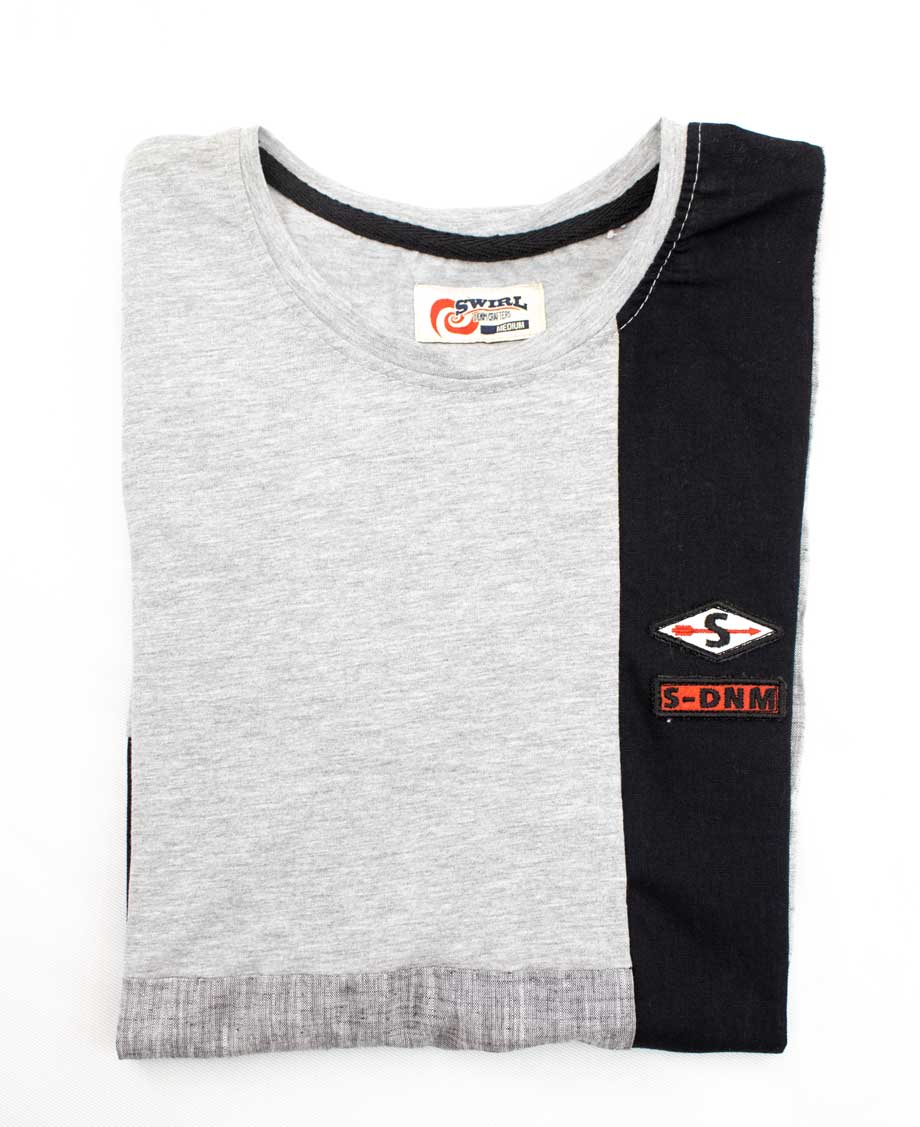 Swirl Stack Grey T-Shirt - BOSSINI SA