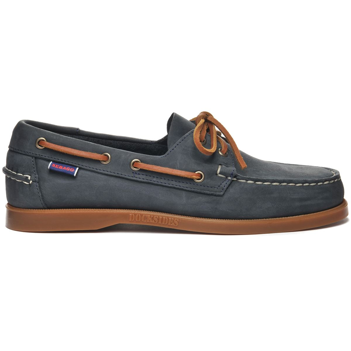 SEBAGO DOCKSIDES PORTLAND CRAZY H NAVY BROWN TAN - BOSSINI SA